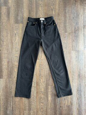 Buck Mason Black Straight Leg Jeans - Size 25